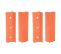 sourcing map 2set Magnetic Vise Jaws 4 Inch Magnet Plain Grooves Soft Nylon Bench Jaw Pads Covers Multi-Purpose Protector for Woodworking Jewelry Making Plumbing, Yellow