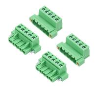 sourcing map 2Set PCB Terminal Block, 300V 10A Male&Female 5 Pin 5.08mm Distance PCB Screw Mount Terminal Block Connector 36 x 15 x 29 mm for Electronic Projects, Green