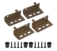 sourcing map 2Set Pivot Hinge, 40 x 18 mm Heavy Duty Iron Concealed Shaft Door Hinges with Bushing Kit for Furniture Cabinets Wood Doors, Bronze