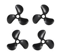 sourcing map 2Set RC Boat Propeller, 3 Blades Propellers 3mm Hole Dia 25mm OD CW Clockwise Rotating Drill Propeller for RC Boat, DIY Ship Model, Black