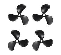 sourcing map 2Set RC Boat Propeller, 3 Blades Propellers 4mm Hole Dia 48mm OD CW Clockwise Rotating Drill Propeller for RC Boat Hobbies, DIY Ship Model, Black