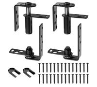 sourcing map 2Set Saloon Door Hinges, 304 Stainless Steel Self-Return Double Swinging Door Hinge Hardware for Minimum 30mm Thick Cafe Bar Barn Gate, 20kg/44lbs Black