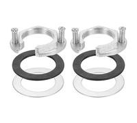 sourcing map 2Sets Female Thread Hex Lock Nut M32 Stainless Steel 304 C-Type Single Hole Faucet Lock Nuts with Gasket, Faucet Fixing Tool Set for Kitchen Bathroom Basin Sink