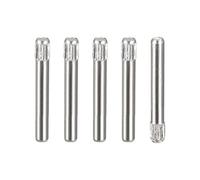 sourcing map 2x16mm 304 Stainless Steel Dowel Pins, 5Pcs Knurled Head Flat Chamfered End Dowel Pin, Wood Bunk Bed Shelf Pegs Support Shelves Fasten Elements