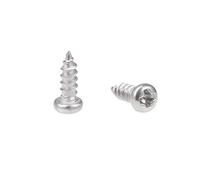 sourcing map 2x6mm Self Tapping Screws Phillips Pan Head Screw 316 Stainless Steel Fasteners Bolts 50Pcs
