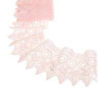 sourcing map 3-1/2 Inch Lace Trim Fabric Lace Vintage Flower Ribbon by the Yard Embroidered Edge for Sewing Dress Pillow Clothes Bag Curtain Bridal Decor DIY Crafts Table Decor(Pink 3 Yards)