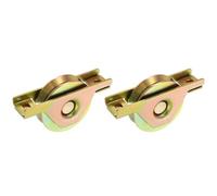 sourcing map 3.1 Inch Sliding Door Pulley, 2Pcs V Groove Caster Single Wheels with Bracket Screen Door Rollers for Gate Furniture Wardrobes, Gold
