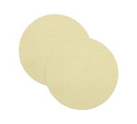sourcing map 3.1" Round Lampshade Diffuser, Anti-Glare Lamp Shade Diffuser Fabric Lamp Cover for Desk Table Light Downlight Spotlight, Warm Yellow 2pcs