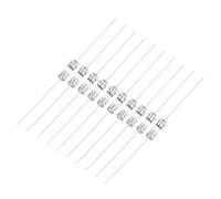 sourcing map 3.15A 250V Glass Fuse 3.6 x10mm Fast Blow Fuse with Lead for Home Appliances 10 Pcs, Silver Tone