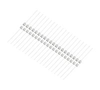 sourcing map 3.15A 250V Glass Fuse 3.6 x10mm Fast Blow Fuse with Lead for Home Appliances 20 Pcs, Silver Tone