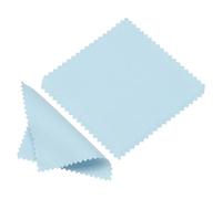 sourcing map 3.15x3.15" Jewelry Cleaning Cloth, 8Pcs Double-Sided Microfiber Polishing Cloth for Silver Gold Brass Jewelry, Blue