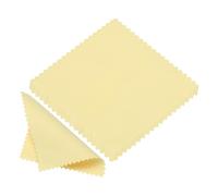 sourcing map 3.15x3.15" Jewelry Cleaning Cloth, 8Pcs Double-Sided Microfiber Polishing Cloth for Silver Gold Brass Jewelry, Yellow