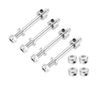 sourcing map 3/16 Inch Diameter x 1.7 Inch Length 4 Set Landing Gear Axle Shaft Drive Axle with Nuts for RC Airplane