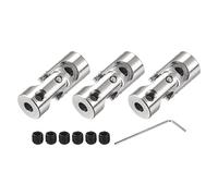 sourcing map 3.17mm to 4mm Inner Dia Rotatable Universal Joint Shaft Coupling Motor Shaft Coupler L23 x D9 with Screws and Wrench for RC Model Pack of 3