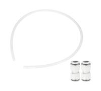 sourcing map 3.28ft PTFE Tubing Hose, 10mm ID x 12 mm OD Insulating 3D Printer Hose Ultra-Smooth with Pneumatic Fittings for 3D Printer Conveying Tubing, White