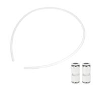 sourcing map 3.28ft PTFE Tubing Hose, 10mm ID x 12 mm OD Insulating 3D Printer Hose Ultra-Smooth with Pneumatic Fittings for 3D Printer Conveying Tubing, Transparent