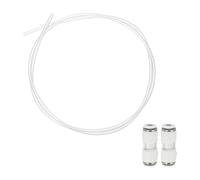 sourcing map 3.28ft PTFE Tubing Hose, 2mm ID x 4 mm OD Insulating 3D Printer Hose Ultra-Smooth with Pneumatic Fittings for 3D Printer Conveying Tubing, Transparent