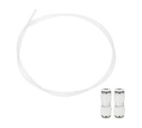 sourcing map 3.28ft PTFE Tubing Hose, 3mm ID x 4 mm OD Insulating 3D Printer Hose Ultra-Smooth with Pneumatic Fittings for 3D Printer Conveying Tubing, White