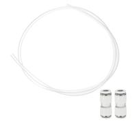 sourcing map 3.28ft PTFE Tubing Hose, 4mm ID x 6 mm OD Insulating 3D Printer Hose Ultra-Smooth with Pneumatic Fittings for 3D Printer Conveying Tubing, Transparent