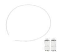 sourcing map 3.28ft PTFE Tubing Hose, 6mm ID x 8 mm OD Insulating 3D Printer Hose Ultra-Smooth with Pneumatic Fittings for 3D Printer Conveying Tubing, White