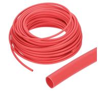 sourcing map 3.2mm Heat Shrink Tubing Waterproof, 3:1 Dual Wall Marine Adhesive Lined Industrial Heat Shrink Tube Wiring Wrap 65ft 1/8 Inch, Red-20m