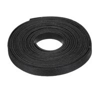sourcing map 3.3 Yards 10mm Flat Leather Cord, Leather Lacing Strips for DIY Crafts Black