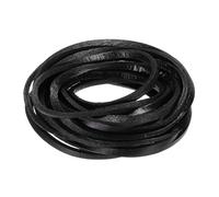 sourcing map 3.3 Yards 3mm Flat Leather Cord, Leather Lacing Strips for DIY Crafts Black