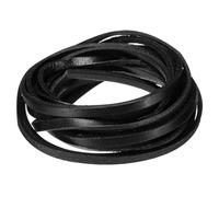 sourcing map 3.3 Yards 5mm Flat Leather Cord, Leather Lacing Strips for DIY Crafts Black