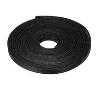 sourcing map 3.3 Yards 6mm Flat Leather Cord, Leather Lacing Strips for DIY Crafts Black