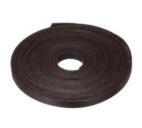 sourcing map 3.3 Yards 6mm Vintage Flat Leather Cord, Leather Strips for DIY Crafts Coffee
