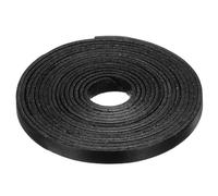 sourcing map 3.3 Yards 8mm Flat Leather Cord, Leather Lacing Strips for DIY Crafts Black