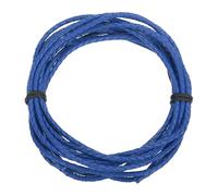 sourcing map 3.3 Yards Bolo Tie Cord 3mm Diameter Round Braided Leather Strip 3 Meters Long for Bracelet Necklace Beading, Blue