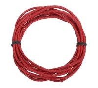 sourcing map 3.3 Yards Bolo Tie Cord 3mm Diameter Round Braided Leather Strip 3 Meters Long for Bracelet Necklace Beading, Dark Red