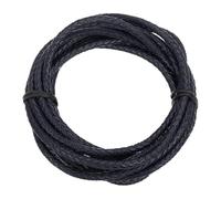 sourcing map 3.3 Yards Bolo Tie Cord 6mm Diameter Round Braided Leather Strip 3 Meters Long for Bracelet Necklace Beading, Dark Blue