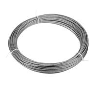 sourcing map 3/32"(2.5mm) 304 Stainless Steel Cable Wire Rope 7 x 7 Strands Core 98ft (30m) Aircraft Wire for Construction Outdoors Marine Rigging Decking Railings