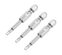 sourcing map 3/32" Magnetic Hex Head Screwdriver Bit, 1/4" Hex Shank 2" Length S2 Steel Power Tool, 3 Pcs
