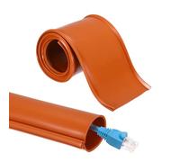 sourcing map 3.3ft Cable Management Sleeve, 1.6 Inch ID Flexible Cord Wires Hider Cover Insulation Snap-fit Protector for Substation, High-voltage Electrical Networks, Red