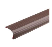 Sourcing Map 3.3Ft PVC Self Adhesive Stair Edges Protector, L Shape Stair Edging, Dark Brown