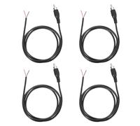 sourcing map 3.3FT RCA to Bare Wire Speaker Cable, 22AWG Replacement Black RCA Male Plug to Open End Pigtail Audio Cable Connector Adapter for Amplifier, Home Audio Speakers, Pack of 4