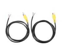 sourcing map 3.3FT RCA to Bare Wire Speaker Cable, 22AWG Replacement Yellow RCA Male Female Plug to Open End Pigtail Audio Cable Connector Adapter for Amplifier, Home Audio Speakers, Pack of 2