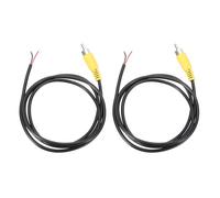 sourcing map 3.3FT RCA to Bare Wire Speaker Cable, 22AWG Replacement Yellow RCA Male Plug to Open End Pigtail Audio Cable Connector Adapter for Amplifier, Home Audio Speakers, Pack of 2