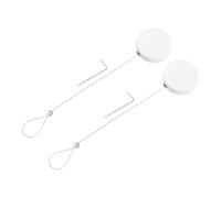 sourcing map 3.3ft Retractable Cable Lock with Latch Remote Control Security Lock with Adjustable Cord Tether Anti Theft for Laptop, TV, 150 G, White, 2 Pack