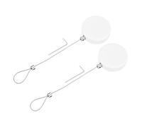 sourcing map 3.3ft Retractable Cable Lock with Latch Remote Control Security Locks with Adjustable Cord Tether Anti Theft for Laptop, TV, 150 G, White, 2 Pack