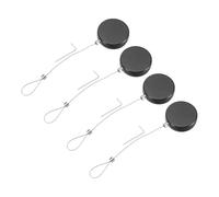 sourcing map 3.3ft Retractable Cable Lock with Latch Remote Control Security Locks with Adjustable Cord Tether Anti Theft for Laptop, TV, 150 G, Black, 4 Pack