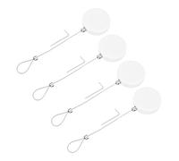 sourcing map 3.3ft Retractable Cable Lock with Latch Remote Control Security Locks with Adjustable Cord Tether Anti Theft for Laptop, TV, 150 G, White, 4 Pack