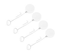 sourcing map 3.3ft Retractable Cable Lock with Round Patch Remote Control Security Lock with Adjustable Cord Tether Anti Theft for Laptop, TV, 150 G, White, 4 Pack