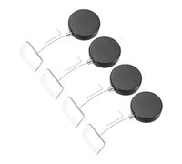 sourcing map 3.3ft Retractable Cable Lock with Square Patch Remote Control Security Lock with Adjustable Cord Tether Anti Theft for Laptop, TV, 150 G, Black, 4 Pack