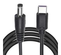 sourcing map 3.3FT USB C to DC PD Power Fast Charging Cable, 5.5x2.1mm 15W/5V DC Power Cable, Type C Input 3A Adapter Jack Converter for Router, Camera, TV Box, Desk Lamp(Black)