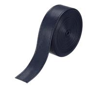 sourcing map 3.3Yard/3m Double Sided PU Leather Strap, 0.79 Inches Wide Flat Leather Strips Cord String for Clothing Bag DIY Craft Making, Dark Blue