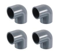 sourcing map 3/4" 90 Degree Elbow, 8Pcs PVC Pipe Fittings 2-Way Right Angle Elbow Side Outlet Adapter Coupling PVC Fitting Connectors for DIY Building Furniture, Grey